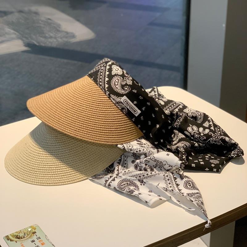 Women's Wide Brim Sun Hat UPF 50+ Versatile Headscarf & Beach Straw Cap Summer Outdoor Fashion Sun Protection