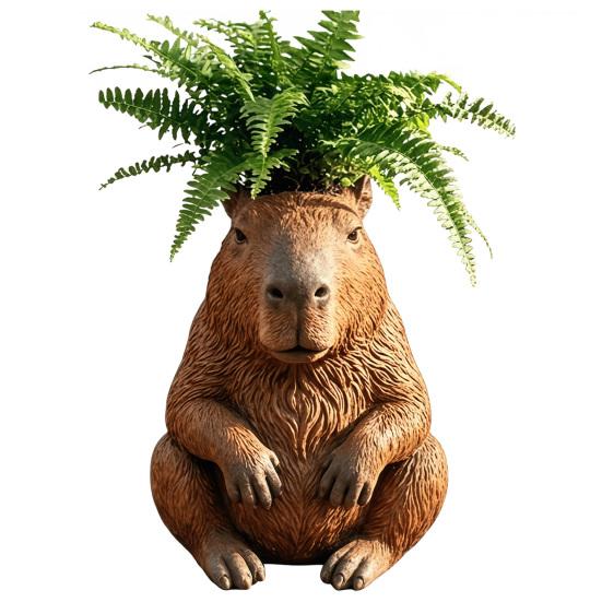 Funny Planter Pot, Middle Finger Dog Flower Pot, Resin Succulents Planter for Indoor Outdoor, Creative Desktop Decor & Gag Gift for Dog Lovers