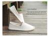 Summer Canvas Slip-On Espadrilles with Linen Sole - Casual Solid Color Hemp Rope Fisherman Shoes