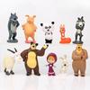 MINISO 10 Pieces/set Masha Forest Friends Dolls Dolls Home Decorations