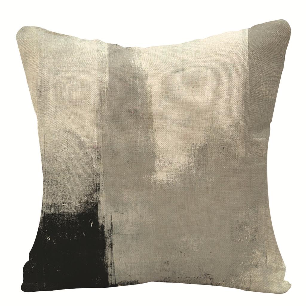 Home Oil Painting Geometric Abstract Pillow Case Sofa Pillow Cushion Cover