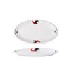 Zhishi Ceramic Rooster Deep Fish Steaming Plate