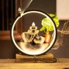 Luxusní světlo Nové Buddha Ruční Zpětný Proud Kadidlo Hořák LED Lampa Kroužek Domácí Dekorace Fialový Písek Zen Kadidlo Hořák Kadidlo Table