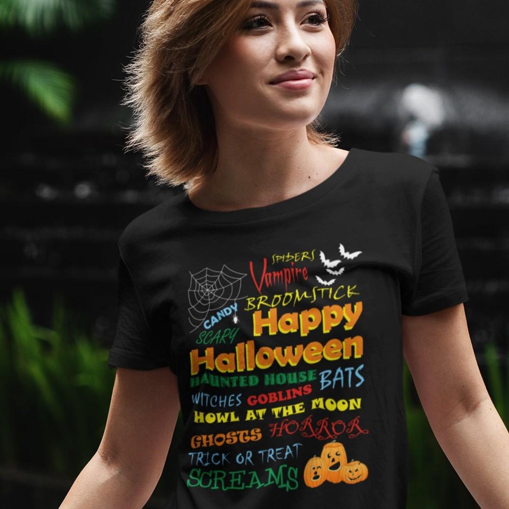 26 Happy Halloween T Shirt, Halloween Shirts, Fall Shirts, Pumpkin Shirt, Teach Unisex T-Shirt XXXXL
