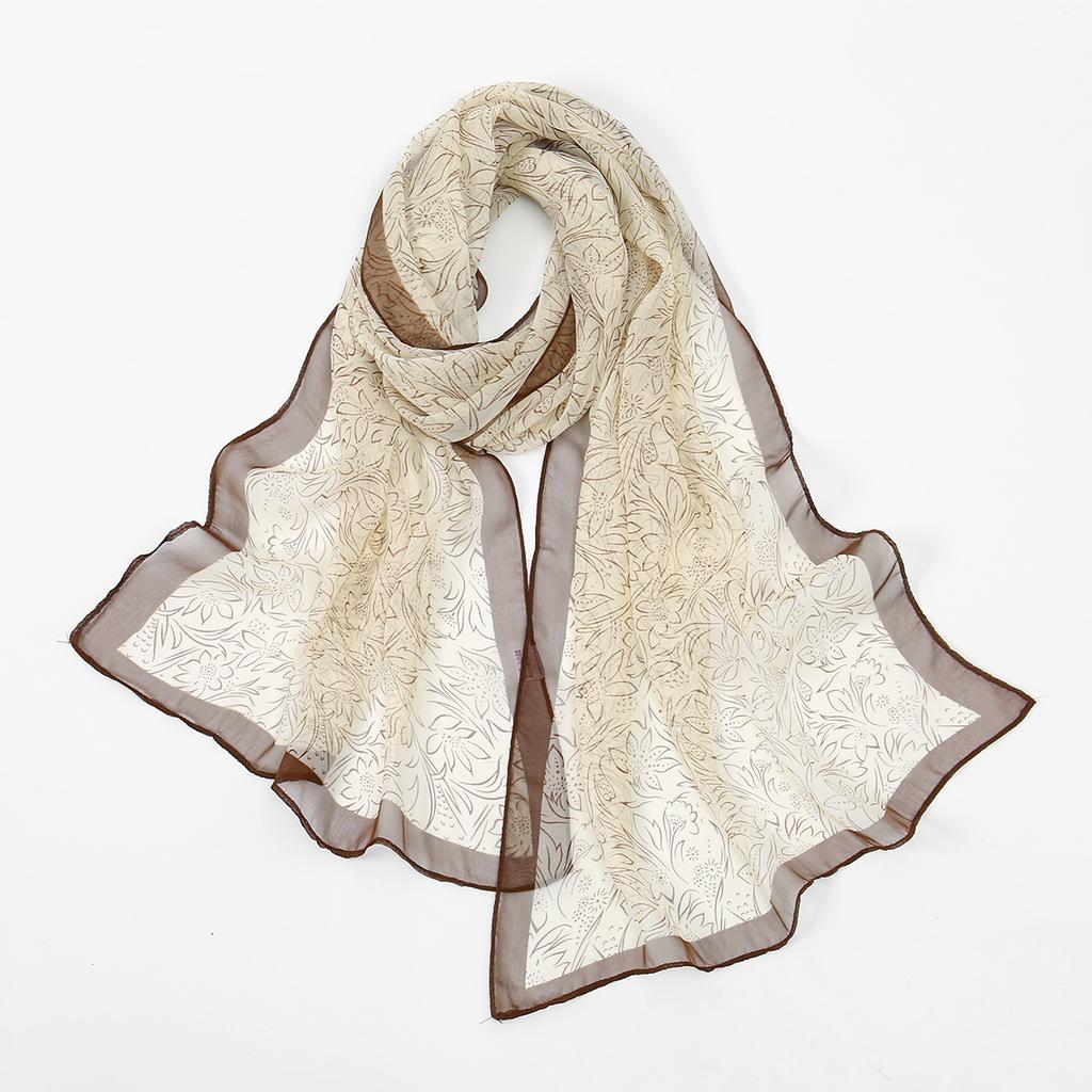 New Beauty Floral Printed Georgette Hijab For Women Thin Soft Scarf Shawl Wrap Middle East Summer Beach Sunscreen Thin Headscarf