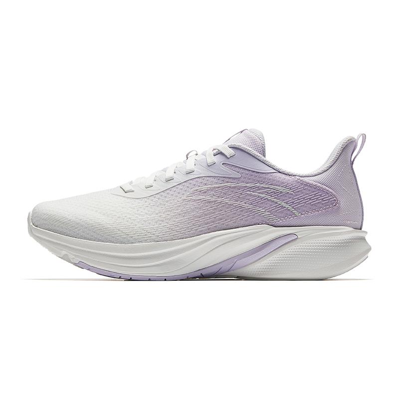 Anta Cloud Trail Comfortable Versatile Shock Absorbing Breathable Low Top Casual Running Shoes Women Sneaker White Purple 122535585-2 35.5