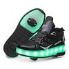 Kluci Dívky Kolečkové boty LED Svítící USB Nabíjení Dětské Kolečkové brusle Ležérní Skateboardingové boty Sportovní boty Dětské Tenisky