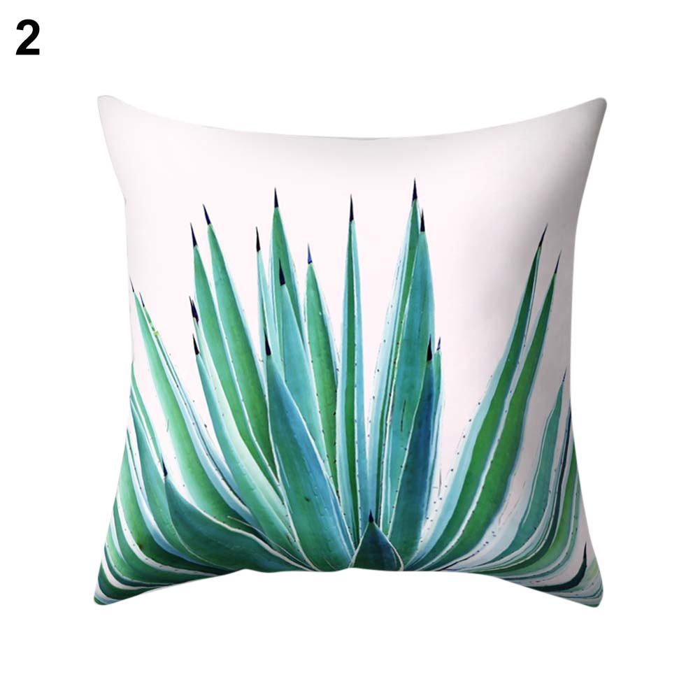 Tropical Plant Leaf Cactus Throw Pillow Case Cushion Cover Sofa Bed Car Decor
