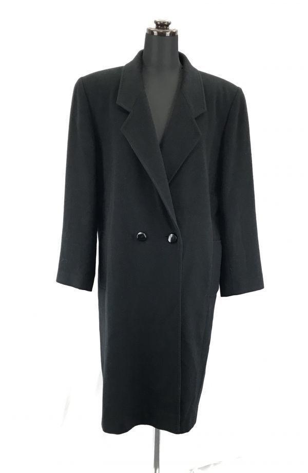 

USED/Made in Japan LE.MONDE 100% Cashmere Double-Breasted Long Coat M-L Women Navy