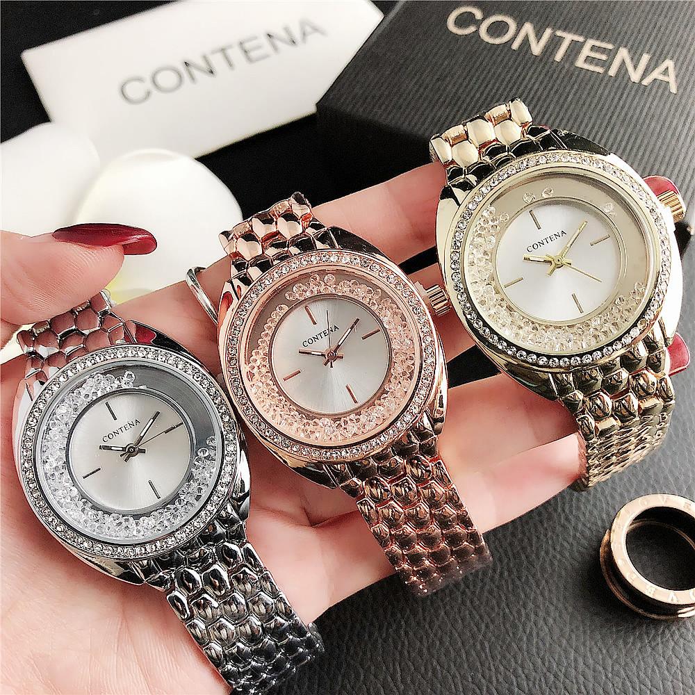 New Women's Wrist Watch Luxury Brand Golden Ladies Quartz Watch Alloy Stainless Steel Female Clock Wristwatches Reloj Mujer