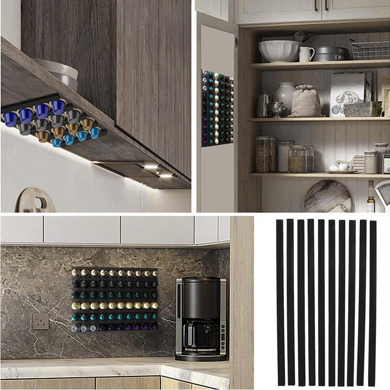 Coffee Pods Capsule Storage Rack 10pcs/set Self Adhesive Strips For kcup Nespressos Dolce Gusto Vertuoline Coffee Capsule Holder