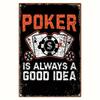 Vintage Poker Metal Tin Sign Wall Decor 20x30cm Bar Man Cave Pub Garage Art