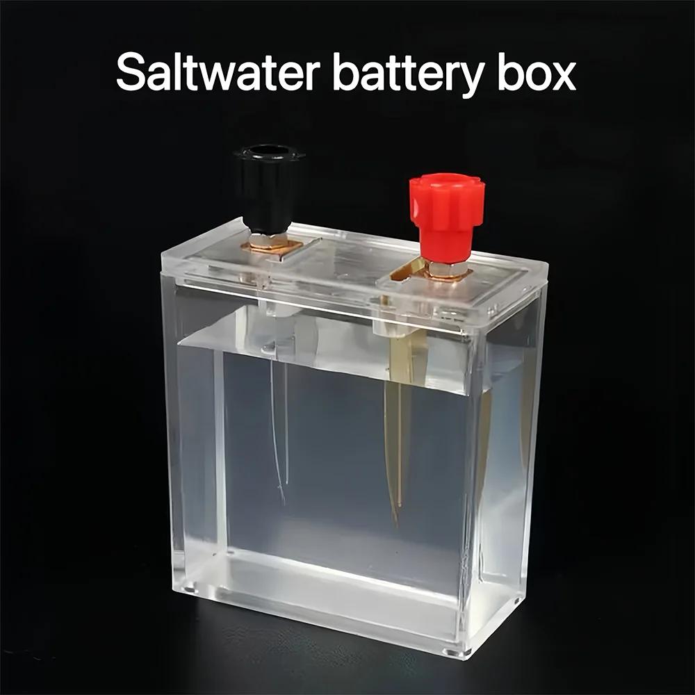 Salt‑Water Power Generation Experimental Box with Electrodes Physics Chemistry School Classroom DIY Science Experiment Supplies