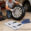  Tire Repair Kit with Patch Roller, Liner Scraper and Natural Rubber Patches, Practical Puncture Repair Tool for Car, Truck and Bike Tires
