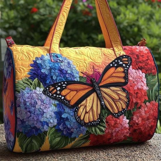 Vintage Quilted Duffel Bag Women Colorful Retro Travel Tote Floral Weekender Bag Overnight Bag for Gym Shopping