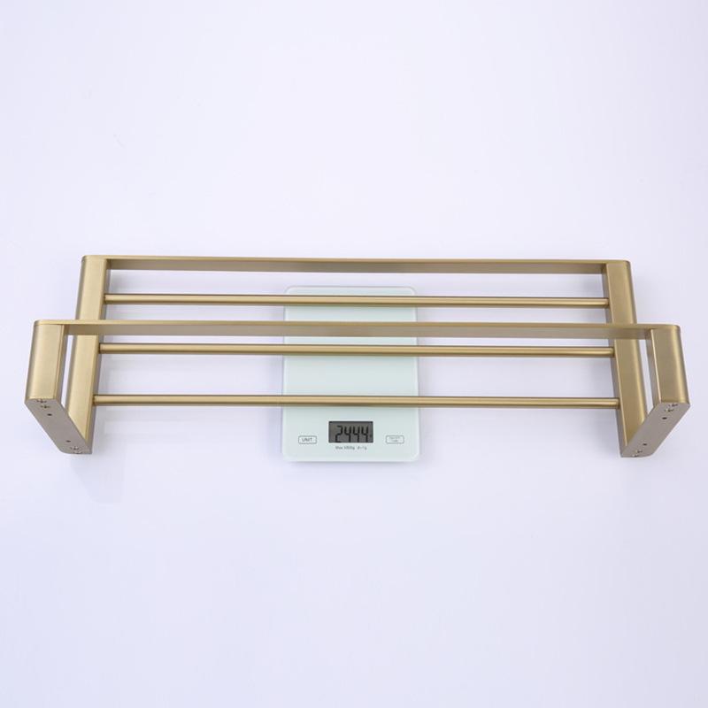 Juego de Baño de Acero Inoxidable 304 Dorado: Toallero, Barra de toallas, Portarrollos de papel higiénico, Estante y Escobilla para el inodoro.