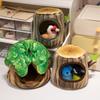 Cute Simulation Bird Tree House Doll Plush Toy Doll Sparrow Nest Doll Home Living Room Ornament