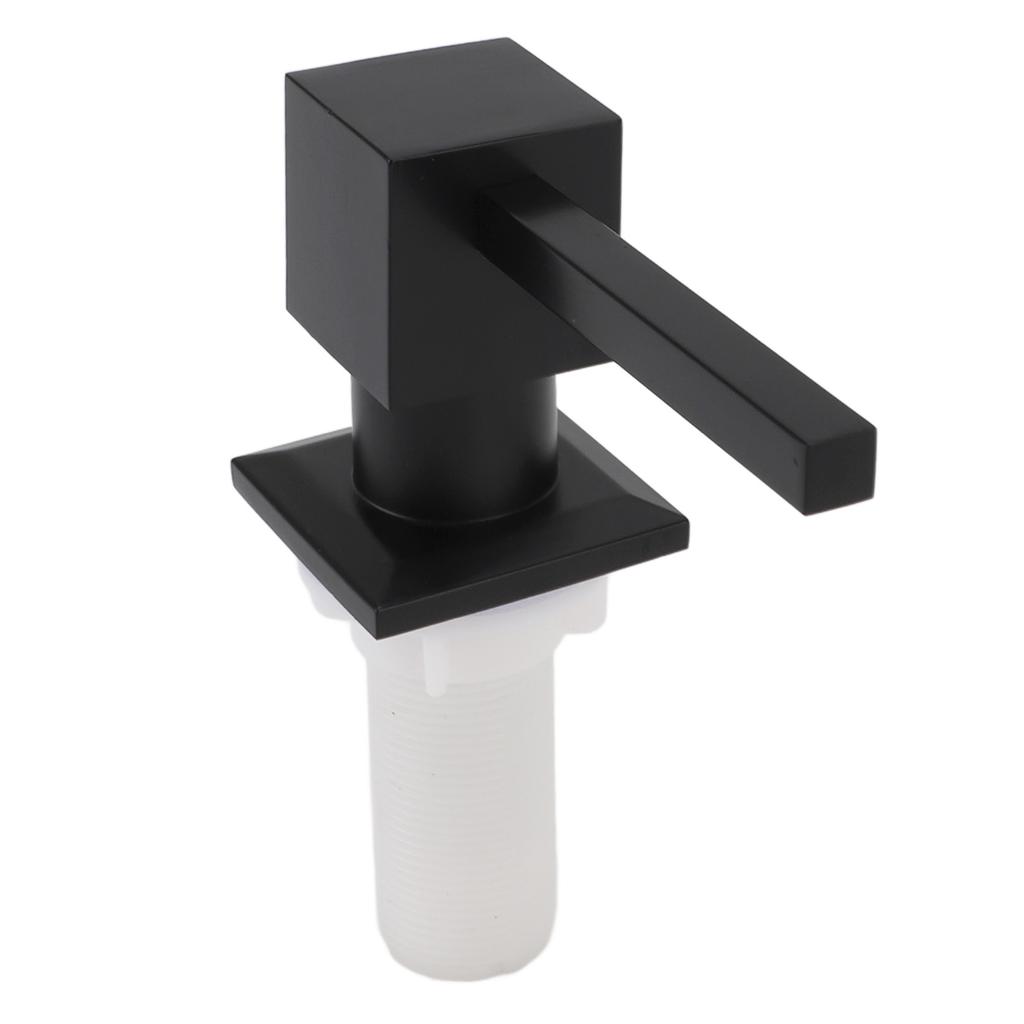Soap Dispenser for Kitchen Sink Zinc Alloy Square Countertop Dish Soap Dispenser Pump with Silicone Extension Tube Kit