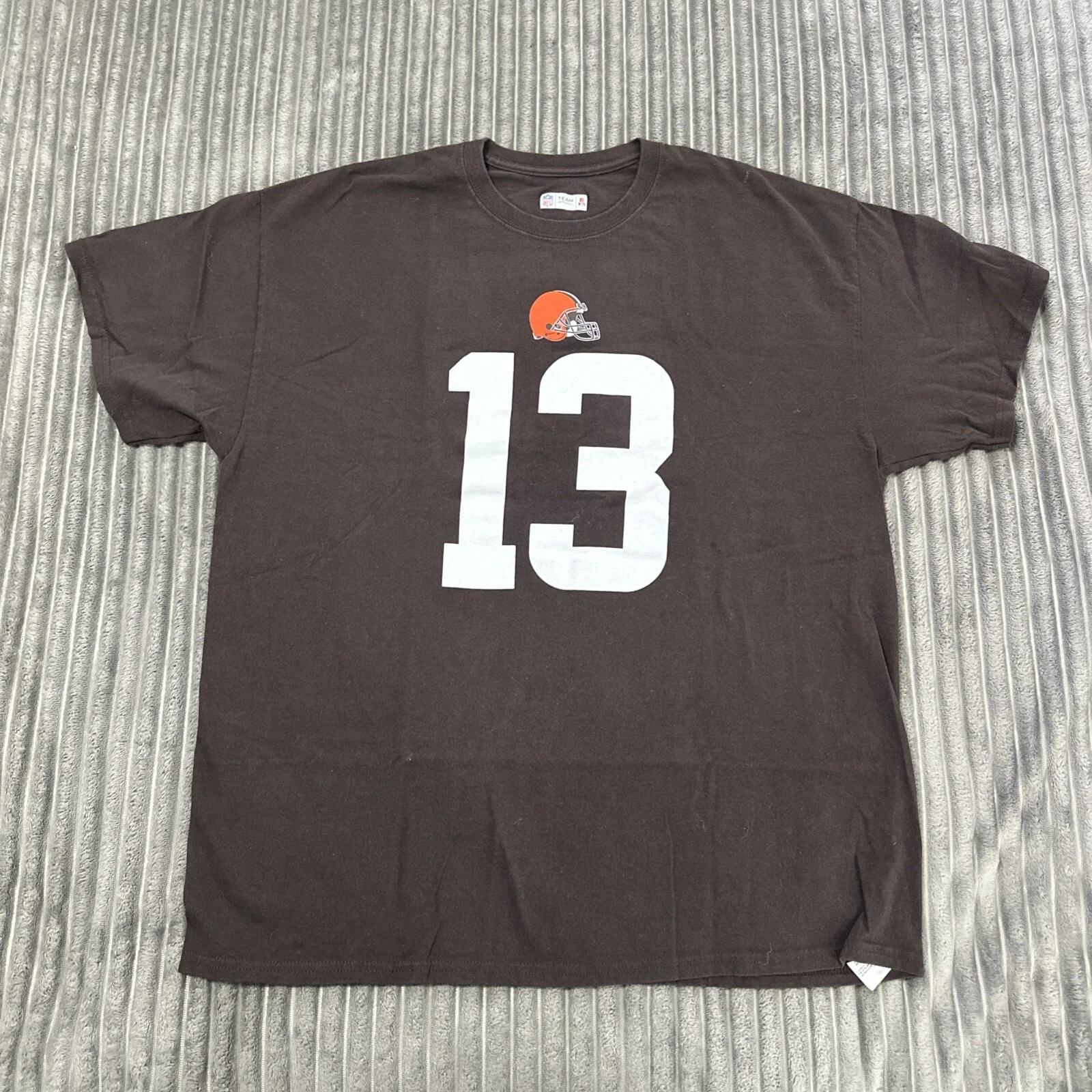 Cleveland Browns Odell Beckham Jr T-Shirt Mens XL Brown #13 NFL Short Sleeve 3XL