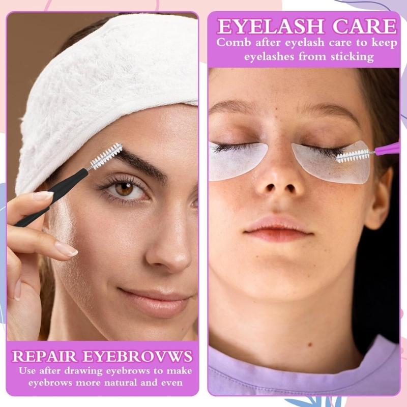 30/30/60PCS Eyebrow Brushes With Caps Eyebrow Grooming Tool Eyebrow Spoolie For Brow Lamination And Makeup Detailing