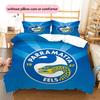 Parramatta Eels  Pattern Bedding Quilt Set  Home Decoration  Gift (1 * Duvet Cover + 2 * Pillowcase  Without Core)