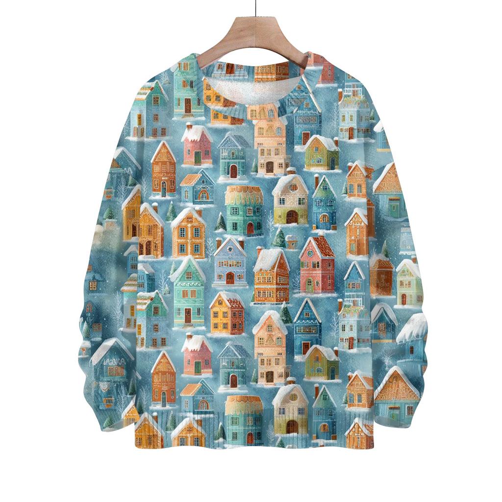 Christmas Sweatshirts For Women Knit Sweater Cute Shirt Fall Crewneck Pullover Tops