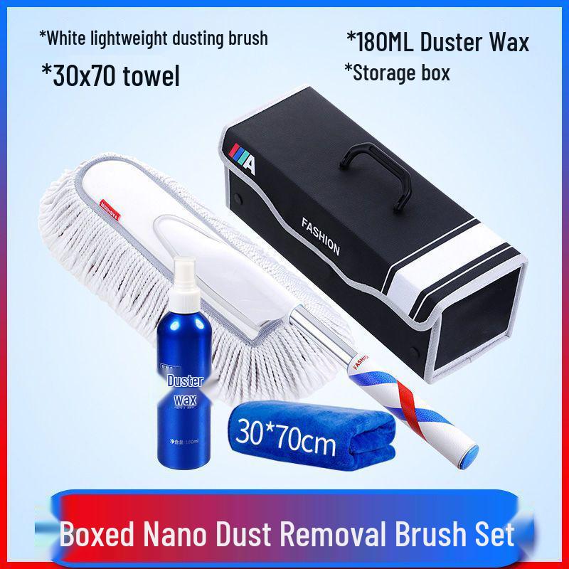 Telescopic Lint-Free Car Cleaning Mop with Soft Bristles