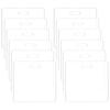 12pcs Transparent Acrylic Badge Buddy Blanks Rectangle Clear 7.85x8.55x0.2cm