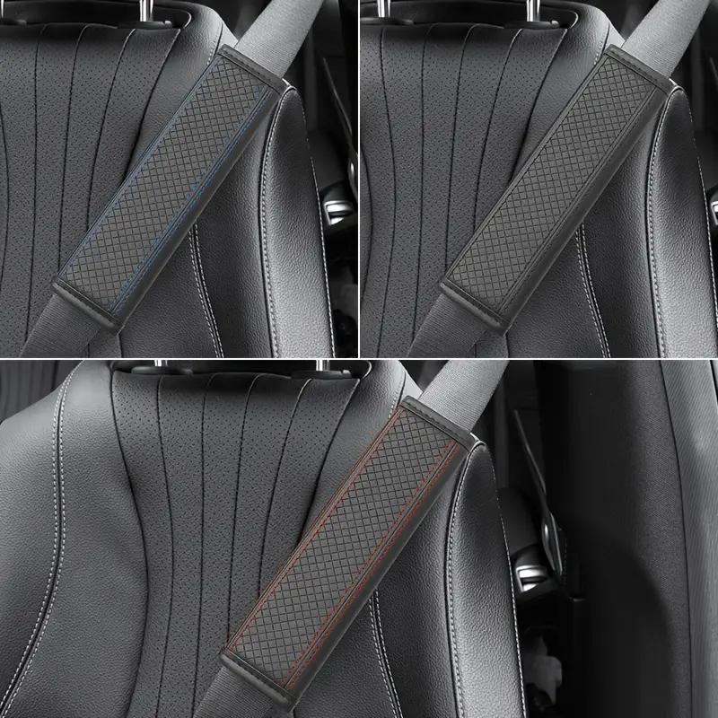 Leather Embossed Three-dimensional Car Seat Belt Shoulder Cover Seat Belt Cover Car Anti-tightening Decompression