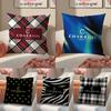 Spiral Pattern Design Charriol Cushion Cover Silky Elegant Comfort Sofa Bed Invisible Zipper Beach Pillowcase