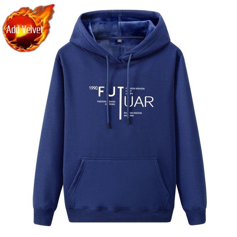 Warm Men's Hooded Sweatshirt Letters Designer Harajuku Fashion Overfit Cheap Y2k Vintage Streetwear Tops 90s Winter Male Hoodie