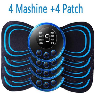 Masseur de Cou Électrique EMS 8 Modes 19 Niveaux Instrument de Thérapie Pulsée TENS Massage Cervical et Dorsal Stimulateur Musculaire Patchs Soulagement de la Douleur