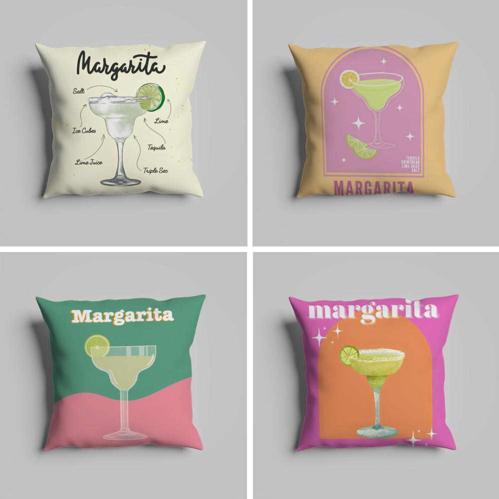 Pillow Case luxurious home office, sofa decorative Multi sized car seat cushions, pillowcases Margarita Cocktail Art