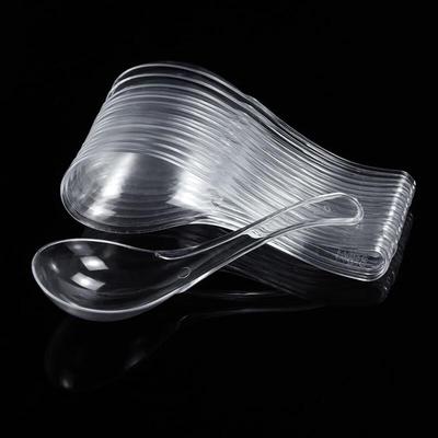 Thickened 808 Crystal Plastic Soup Spoons
