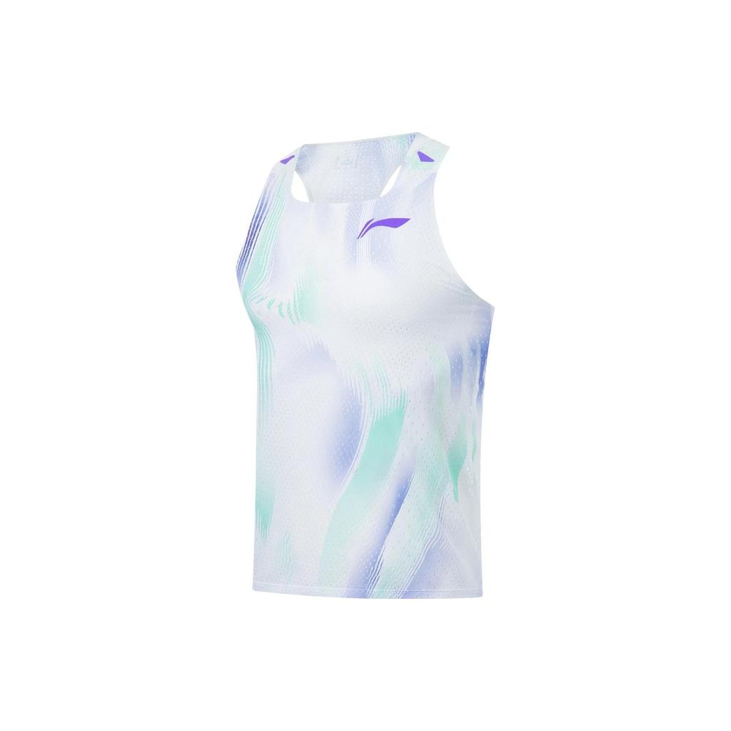 Li-Ning Tie-Dye Breathable Quick-Dry Racing Vest Men Tops Standard-White AAYT039-3