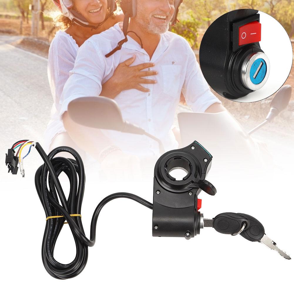 Red Screen Thumb Lock and Switch Electric Scooters Throttle Grip Accessories Black