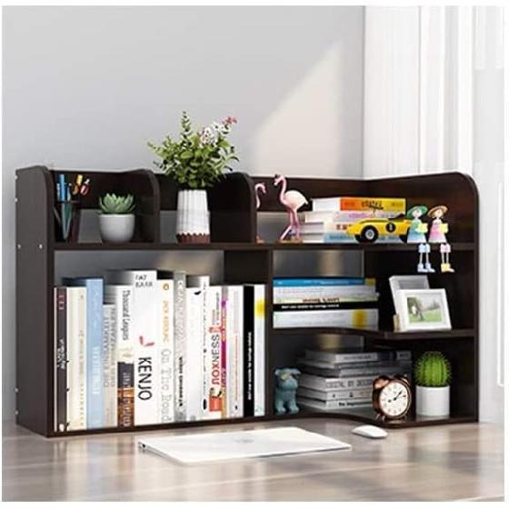 Shelves Bookshelf Organizer Desktop Bookshelf Wood Desk Organizer Office Storage Rack Free Style Display Shelf Bookcase for Tabletop Books Holder
