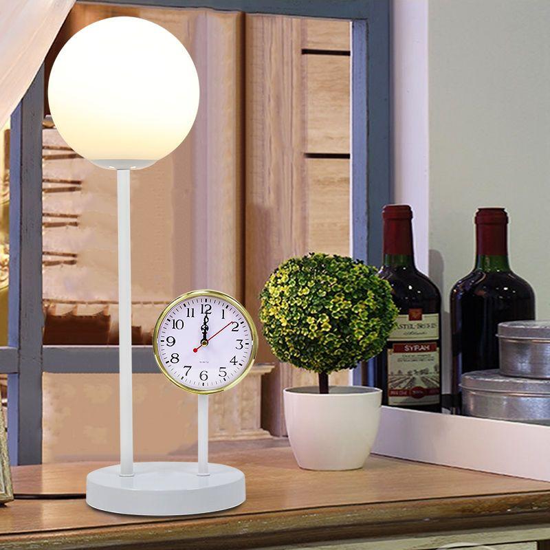 Nordischer Stil Uhr Tischlampe Moderne und einfache Studie Schlafzimmer Dekoration Nachttischlampe