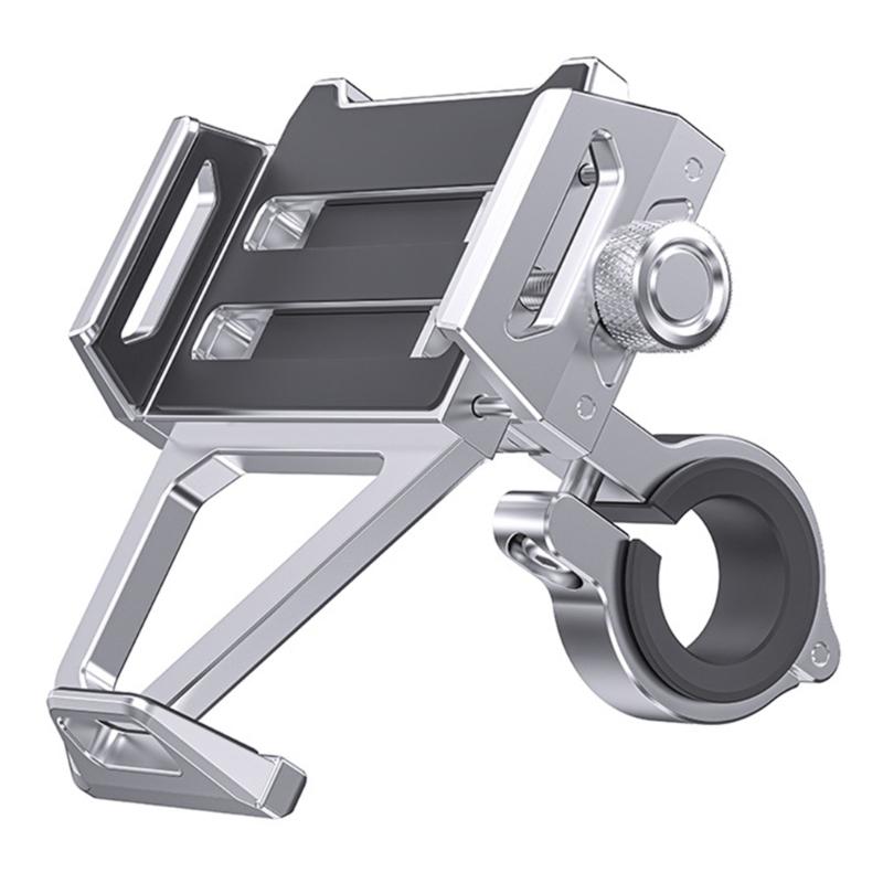 Motorcycle Phone Holder Handlebar Mounted Cellphone Cradles Shockproof Stand Holder for Scooter Bike 360 Degree Rotating