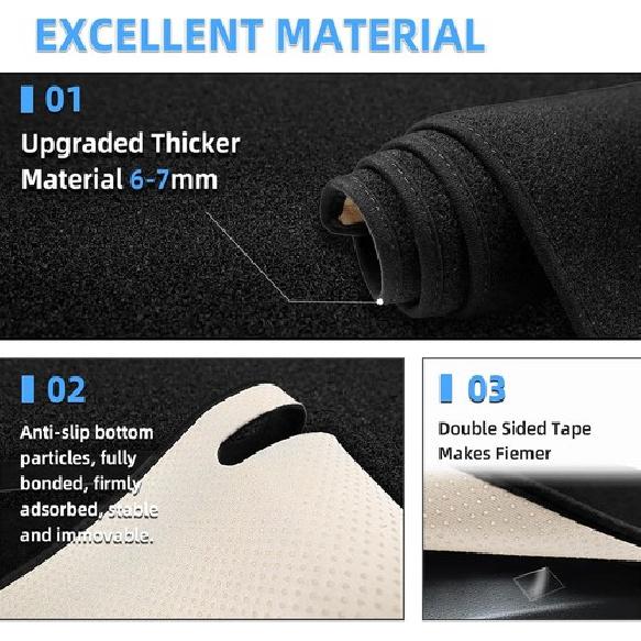 Dashboard Mats Dash Covers Pad Compatible with 9th Gen 2012 2012-2015 Civic