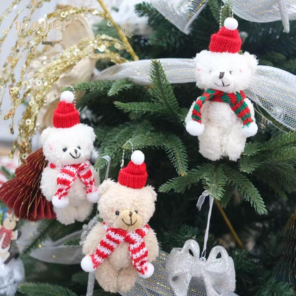 Cross-Border Christmas Bear Onesie Scarf: Cute Tree Decoration Pendant
