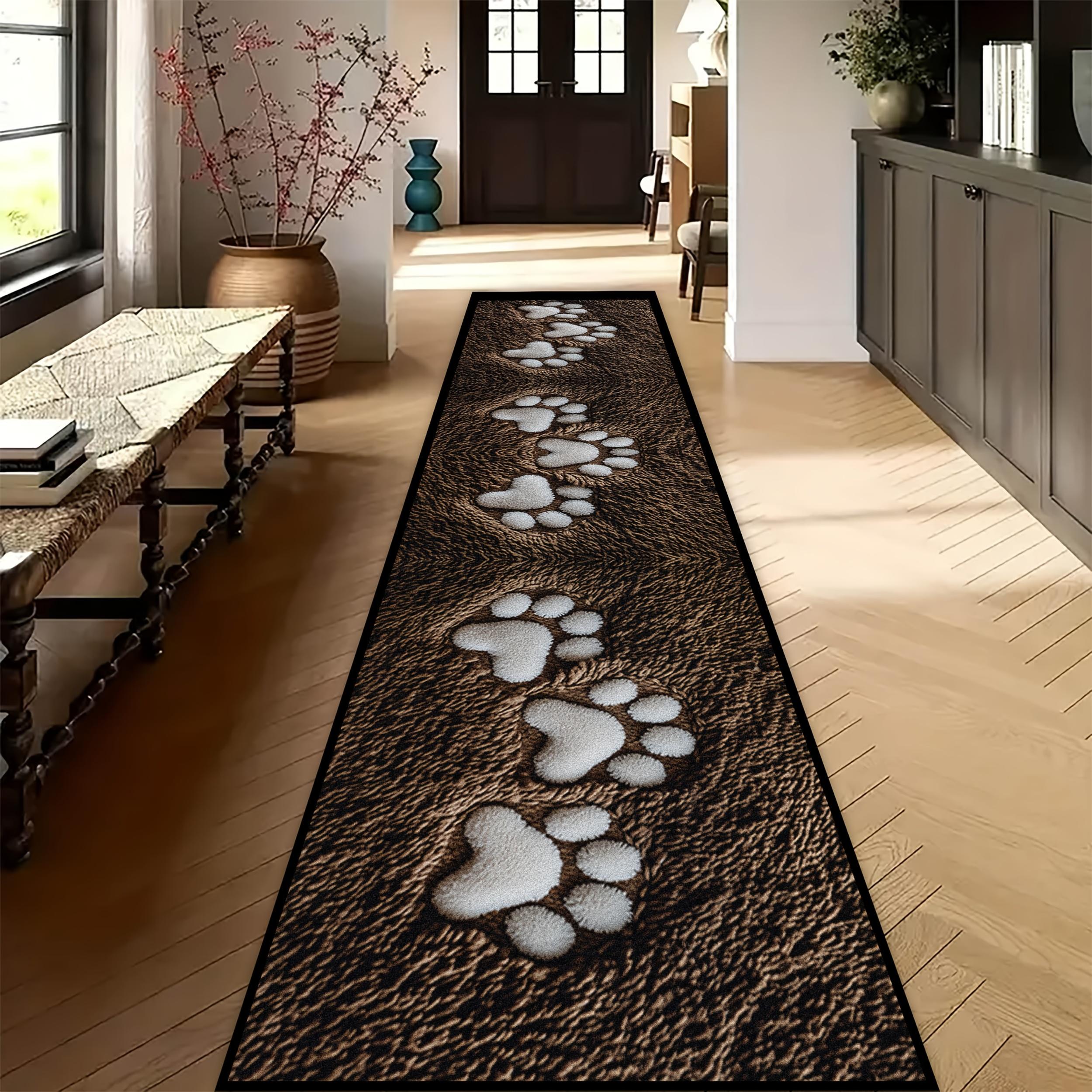 

Dog Paw Print Carpet Mat Rug Home Decoration Entrance Hallway Floor Decor Pet Footprints Style Rugs Living Room Decoration 40X60CM