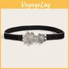 Ladies Waist Metallic Belt With Snap Button Closure For Dresses And Wear Casual