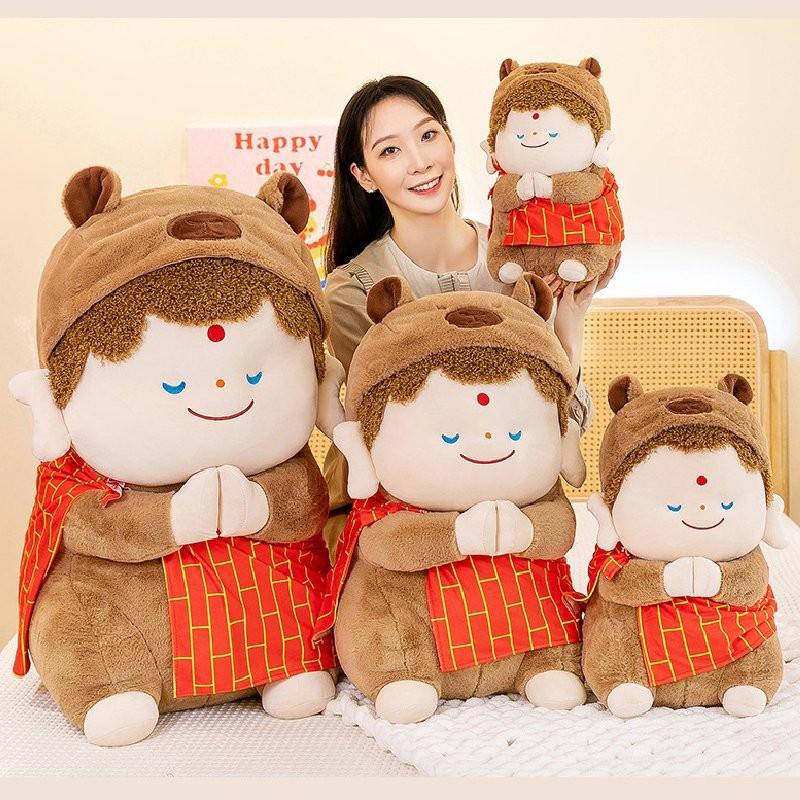 Monk Capybara Plush Toy Dolls Room Decoration Ornaments Children Gift Christmas