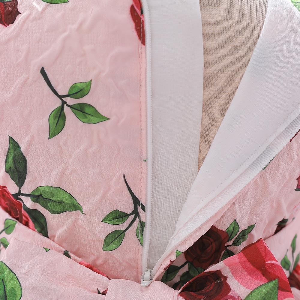 Novorozenecké šaty Růžový květ Kojenecký Dívčí Šaty Krajkové Šaty na křest Dívčí Oslava narozenin Svatba Oblečení pro miminko