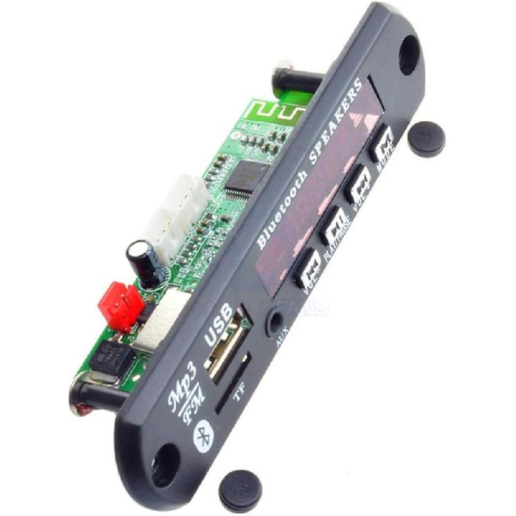 HiLetgo 12V MP3 WMA Audio Bluetooth Decoding Board w/SD Card Slot/USB/FM/Remote Decoding Module for Car with LCD Display and Remote Controller