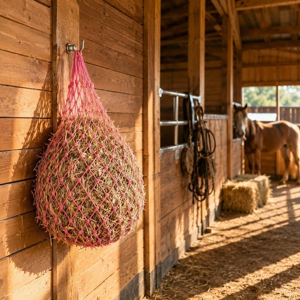 Large Capacity Small Hole Net for Horses, Cattle, Alpacas - Feeder Bag for Dry