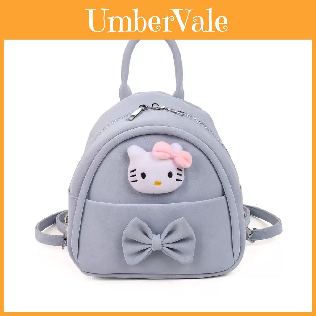Sweet Hello Kitty Plush Doll Decoration Student Mini Backpack For Daily Use