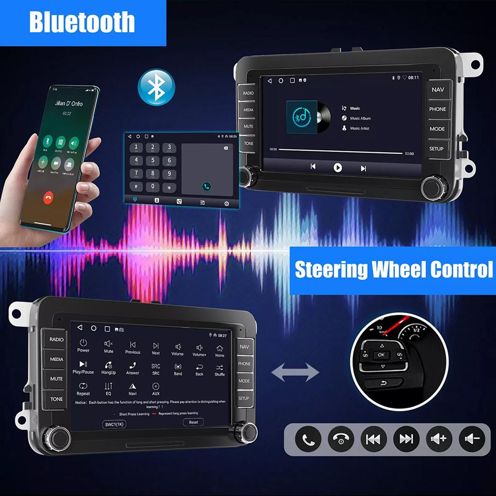 Black Stay Connected And Entertained With GOLF MK6 7 Car Radio For GOLF MK6 7