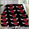 Bulls Print Flannel Blanket, Soft Warm Lightweight Throw Blanket for Living Room,Sofa Bed Camping Office